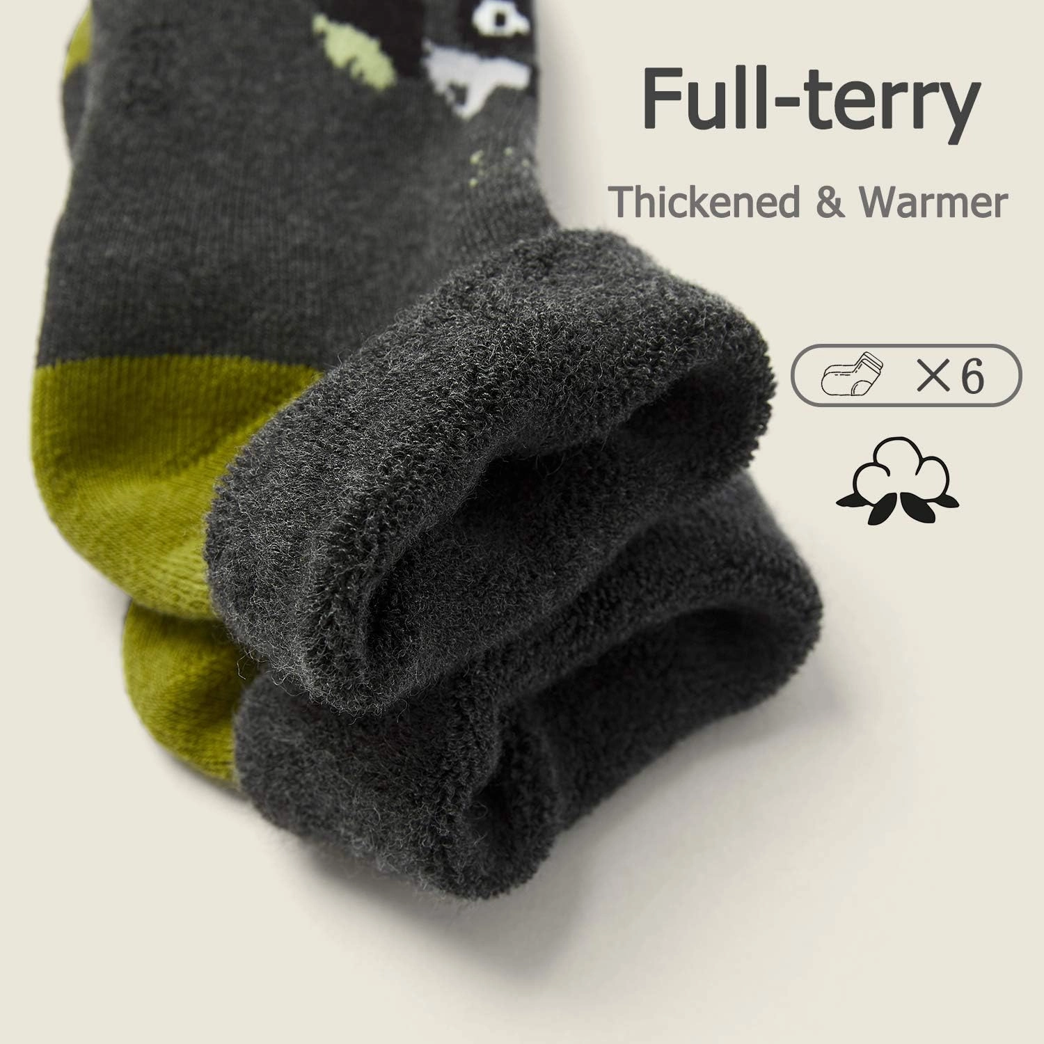 Boys Winter Warm Socks Kids Cotton Crew Socks Cartoon Crew Socks For Boys