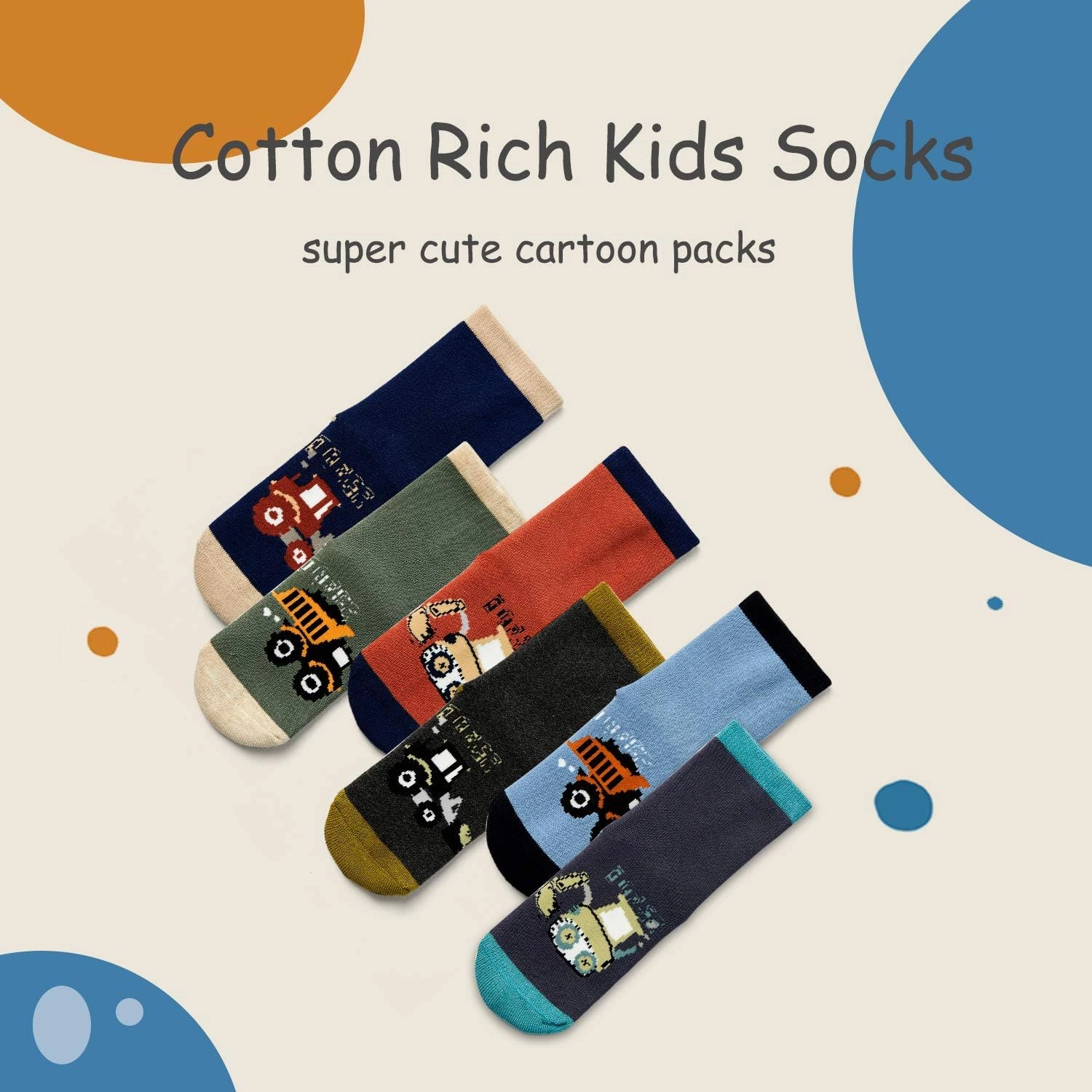 Boys Winter Warm Socks Kids Cotton Crew Socks Cartoon Crew Socks For Boys