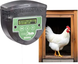 Brinsea ChickSafe Advance Automatic Chicken Coop Door Opener for Vertical Sliding or Hinged Hen House Doors with Programmable Timer, Digital Display, 8 lb. Lift Capacity