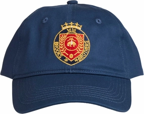 Brooks Brothers Men’s Classic 100% Cotton Twill Baseball Cap - Woven Logo One-Size Adjustable Hat, Navy Classic
