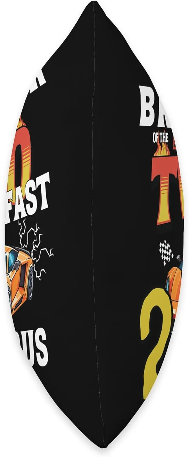 Brother Of The Two Years Old Birthday Boy Racing Car Throw Pillow