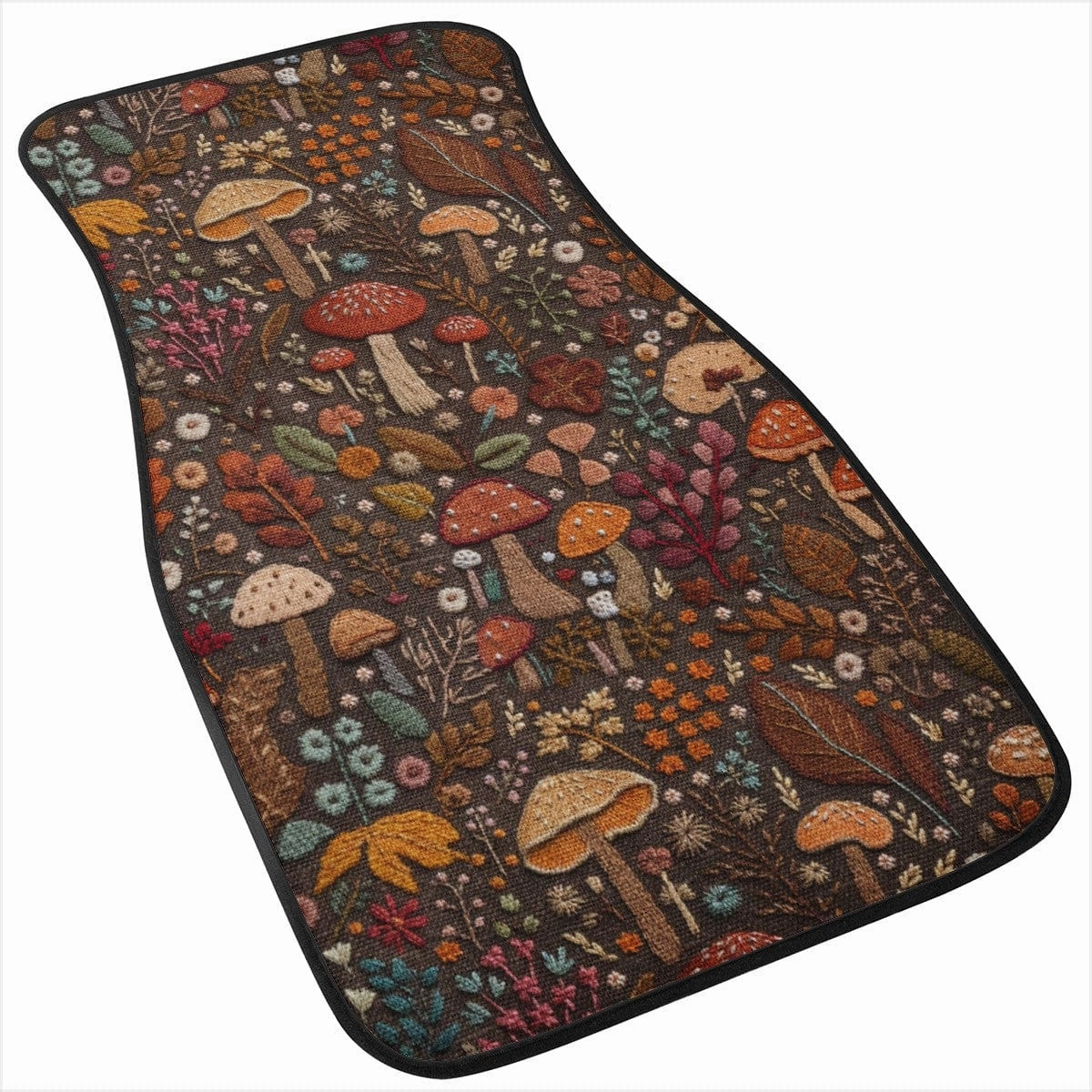 Brown Mushrooms Car Floor Mats