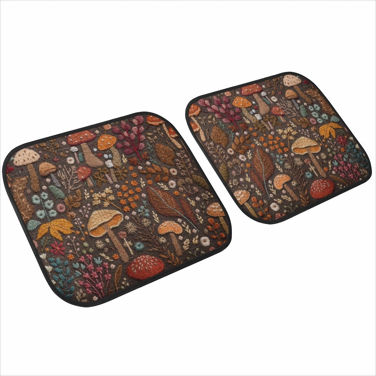 Brown Mushrooms Car Floor Mats