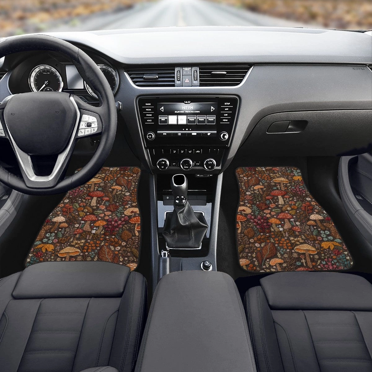 Brown Mushrooms Car Floor Mats