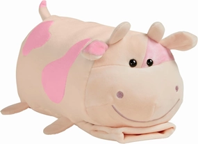 Buddy on The Go - from The Makers of Pillow Pets - Dreamy Strawberry Cow - Stuffed Animal Plush