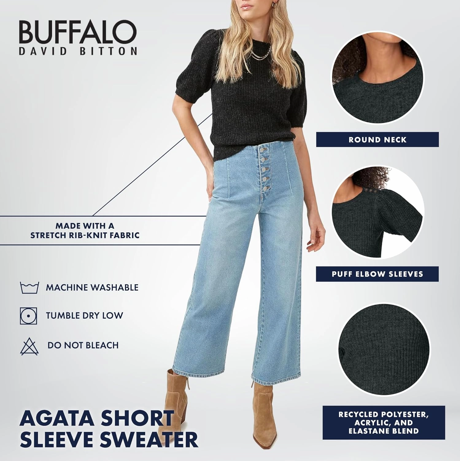 Buffalo David Bitton Women's Agata Ss Sweater