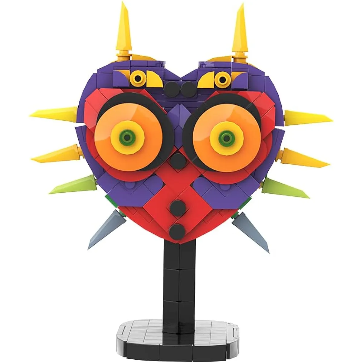 BUILDIFY Majora's Mask Assembly Kit Game Mask Building Blocks Set Mask with Display Stand Model Bricks Unique BOTW Decorations Building Toys Gifts for 6-12 Year Old Boys/Kids (301 Pieces)