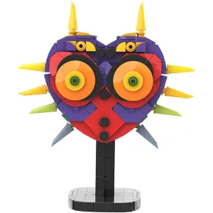 BUILDIFY Majora's Mask Assembly Kit Game Mask Building Blocks Set Mask with Display Stand Model Bricks Unique BOTW Decorations Building Toys Gifts for 6-12 Year Old Boys/Kids (301 Pieces)