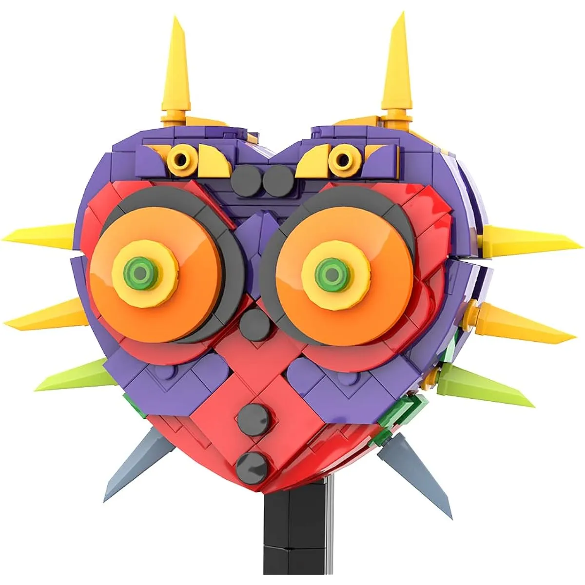 BUILDIFY Majora's Mask Assembly Kit Game Mask Building Blocks Set Mask with Display Stand Model Bricks Unique BOTW Decorations Building Toys Gifts for 6-12 Year Old Boys/Kids (301 Pieces)
