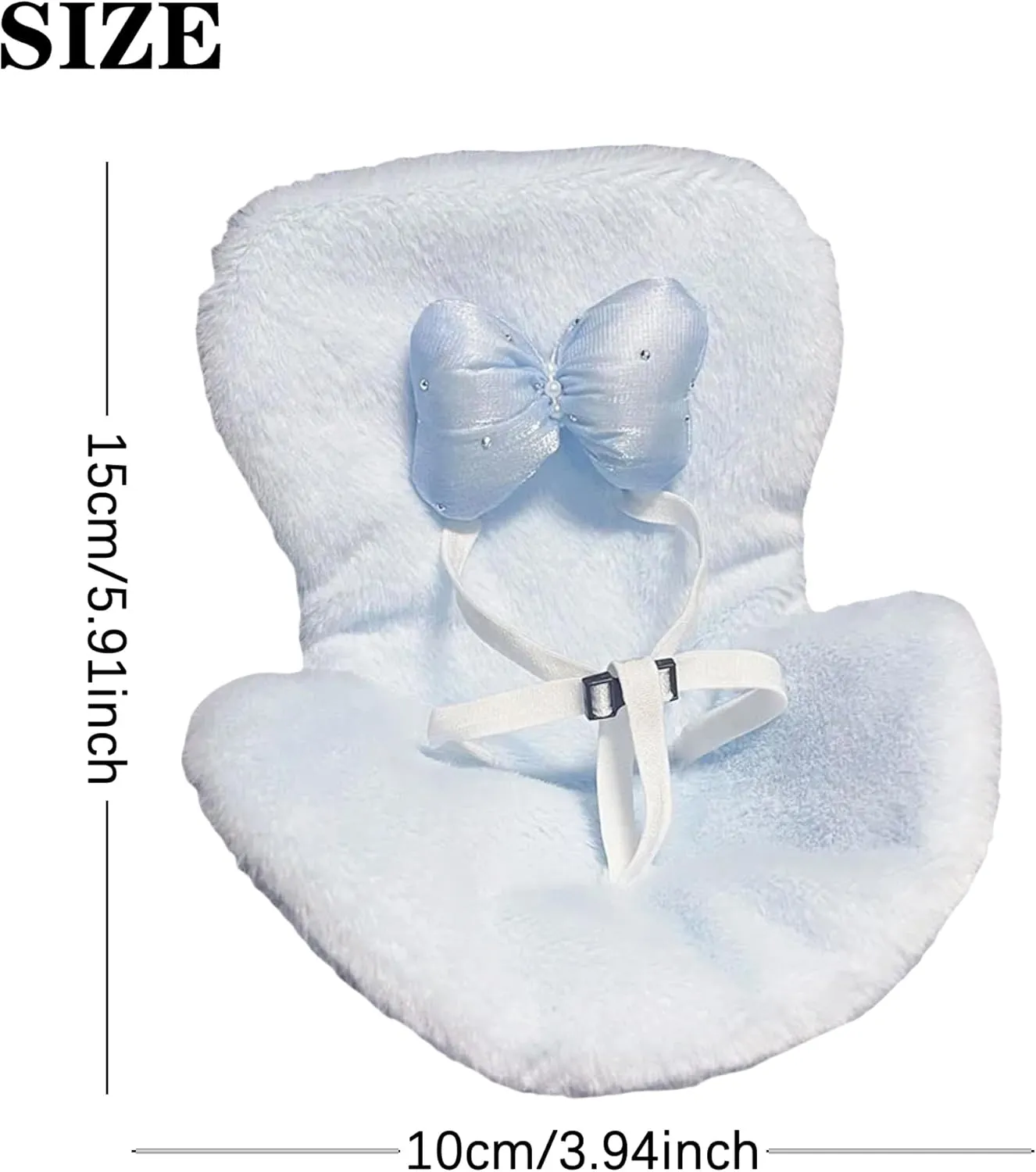 Car Air Vent Fashion Doll Seat, Doll Seat Decoration Car Plush Toy seat,Car Seat for Fashion Dolls Air Vent Clip and Desktop Stand Compatible with Labu Doll 17cm /6.7in (Blue)