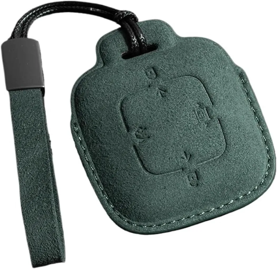 Car Key Keychain Case Cover Compatible for Extremely Krypton 001 Alcantara Cute Accessoire Voiture Holder Suede Accessories(A Black 2)