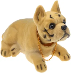 Car Shaking Head Dog Adornment - Cute Dashboard Bobblehead Decoration for Car Home and Office