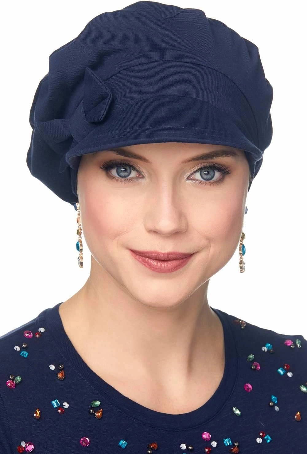 Cardani 100% Cotton Ball Cap with Detachable Bow Versatility Hat - UPF 50  Sun Protection