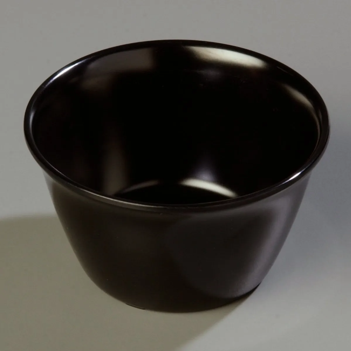 Carlisle FoodService Products Dallas Ware Reusable Plastic Bowl Bouillon Cup Bowl for Home and Restaurant, Melamine, 8 Ounces, Black, (Pack of 24)