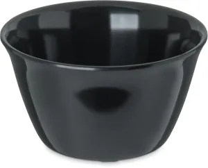 Carlisle FoodService Products Dallas Ware Reusable Plastic Bowl Bouillon Cup Bowl for Home and Restaurant, Melamine, 8 Ounces, Black, (Pack of 24)
