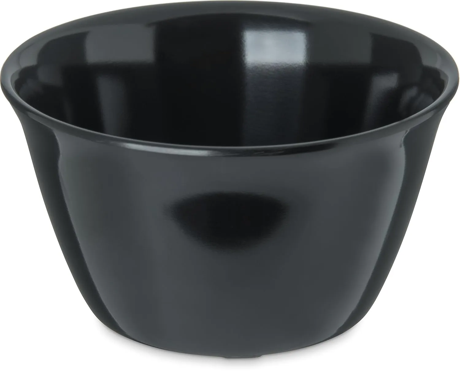Carlisle FoodService Products Dallas Ware Reusable Plastic Bowl Bouillon Cup Bowl for Home and Restaurant, Melamine, 8 Ounces, Black, (Pack of 24)