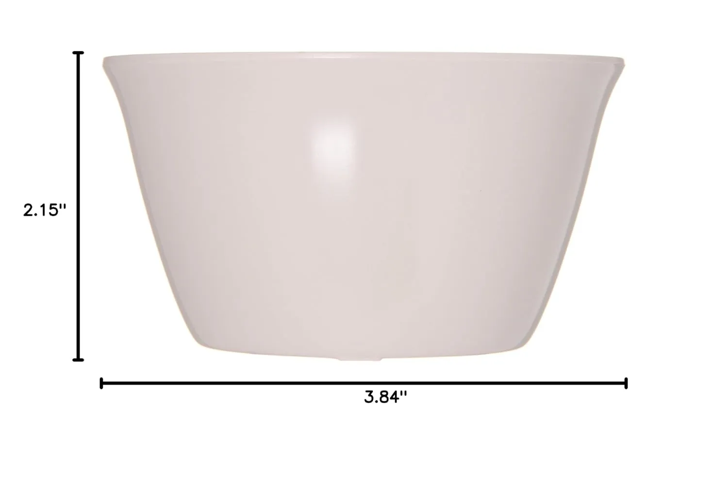 Carlisle FoodService Products Dallas Ware Reusable Plastic Bowl Bouillon Cup Bowl for Home and Restaurant, Melamine, 8 Ounces, Bone, (Pack of 24)