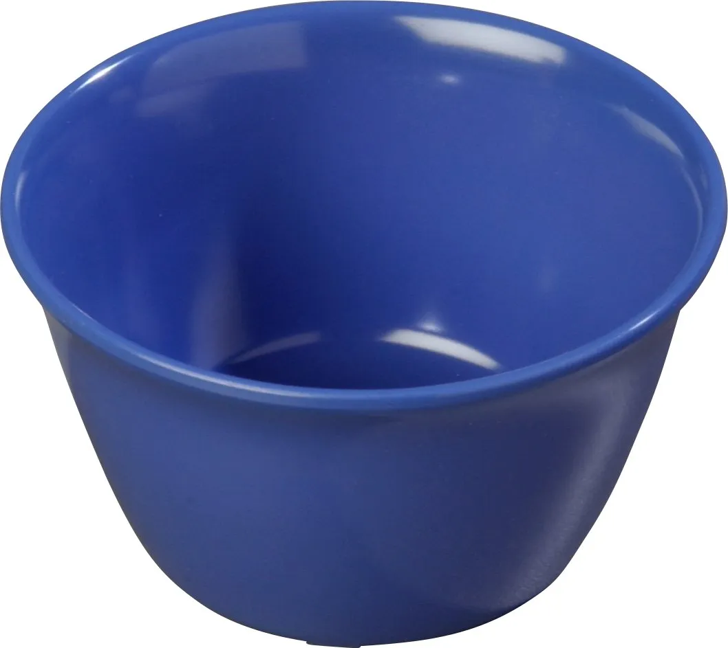 Carlisle FoodService Products Dallas Ware Reusable Plastic Bowl Bouillon Cup Bowl for Home and Restaurant, Melamine, 8 Ounces, Ocean Blue, (Pack of 24)