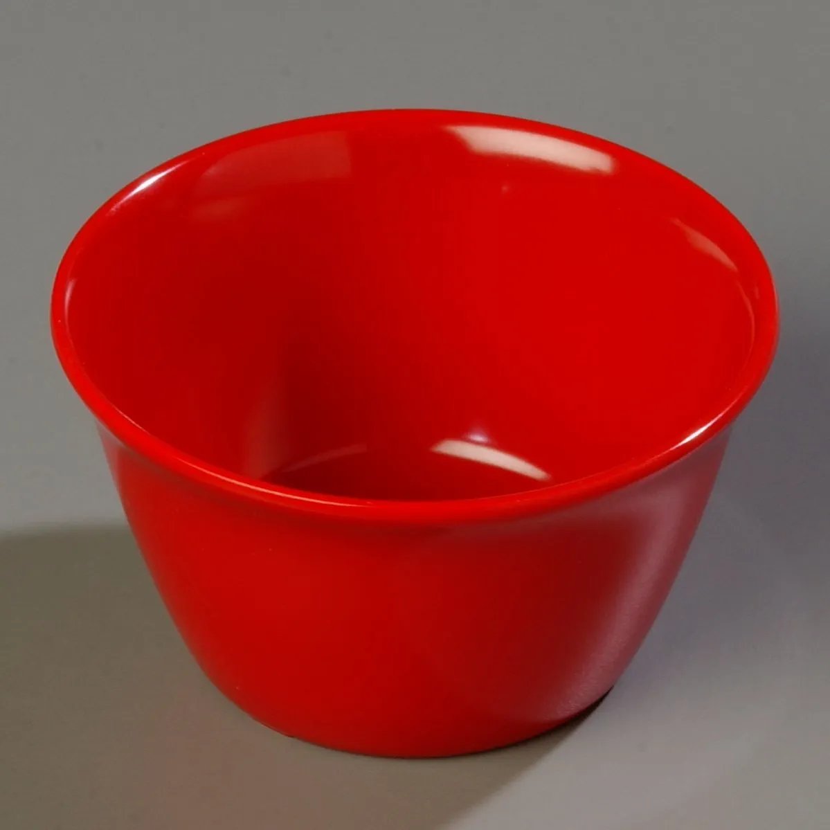 Carlisle FoodService Products Dallas Ware Reusable Plastic Bowl Bouillon Cup Bowl for Home and Restaurant, Melamine, 8 Ounces, Red, (Pack of 24)