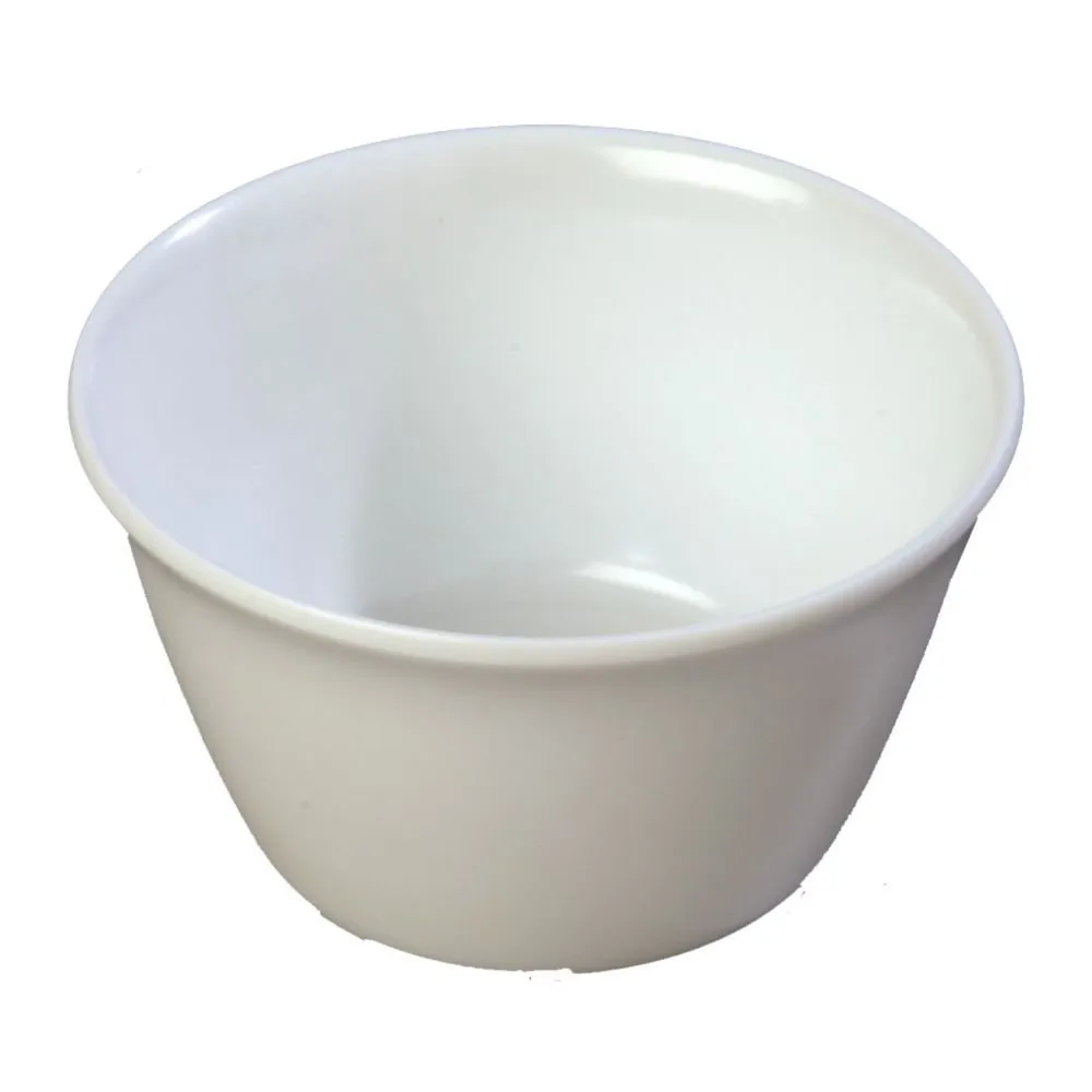 Carlisle FoodService Products Dallas Ware Reusable Plastic Bowl Bouillon Cup Bowl for Home and Restaurant, Melamine, 8 Ounces, White, (Pack of 24)