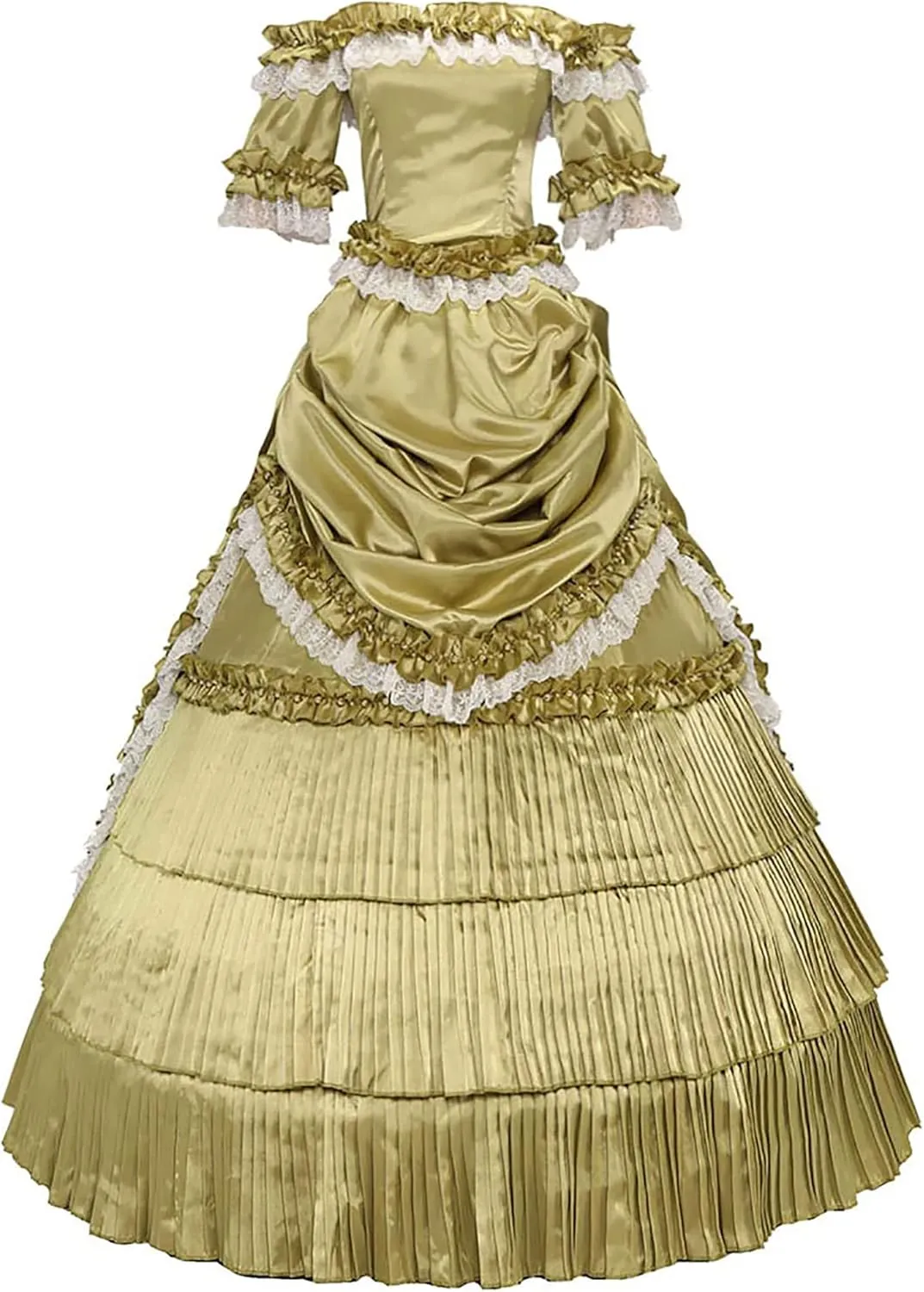 CASF Classic Klassiker Victorian Steampunk Ruffles Herrlich Lace Ball Gown Dress