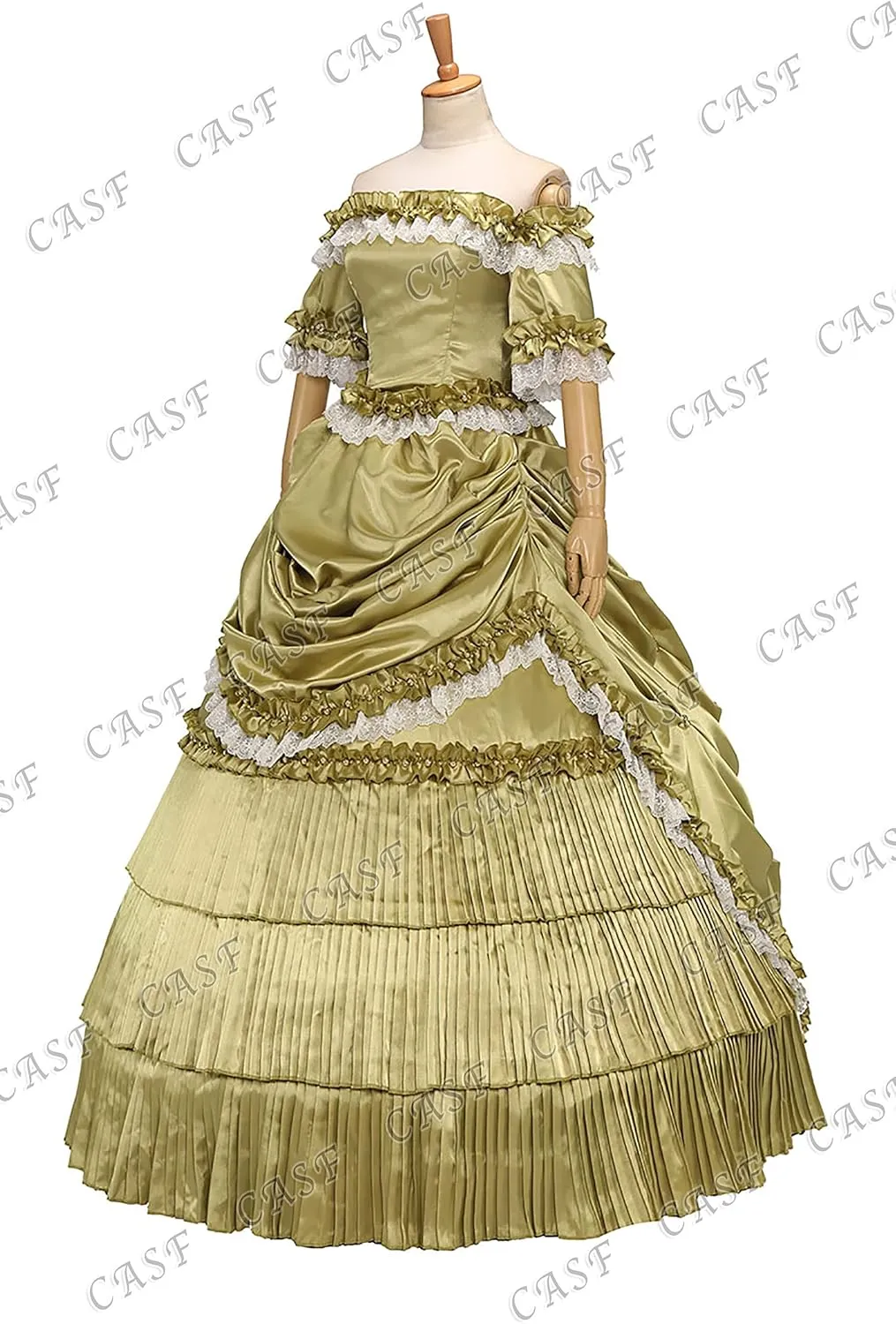 CASF Classic Klassiker Victorian Steampunk Ruffles Herrlich Lace Ball Gown Dress