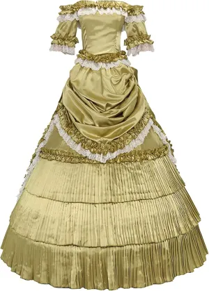 CASF Classic Klassiker Victorian Steampunk Ruffles Herrlich Lace Ball Gown Dress