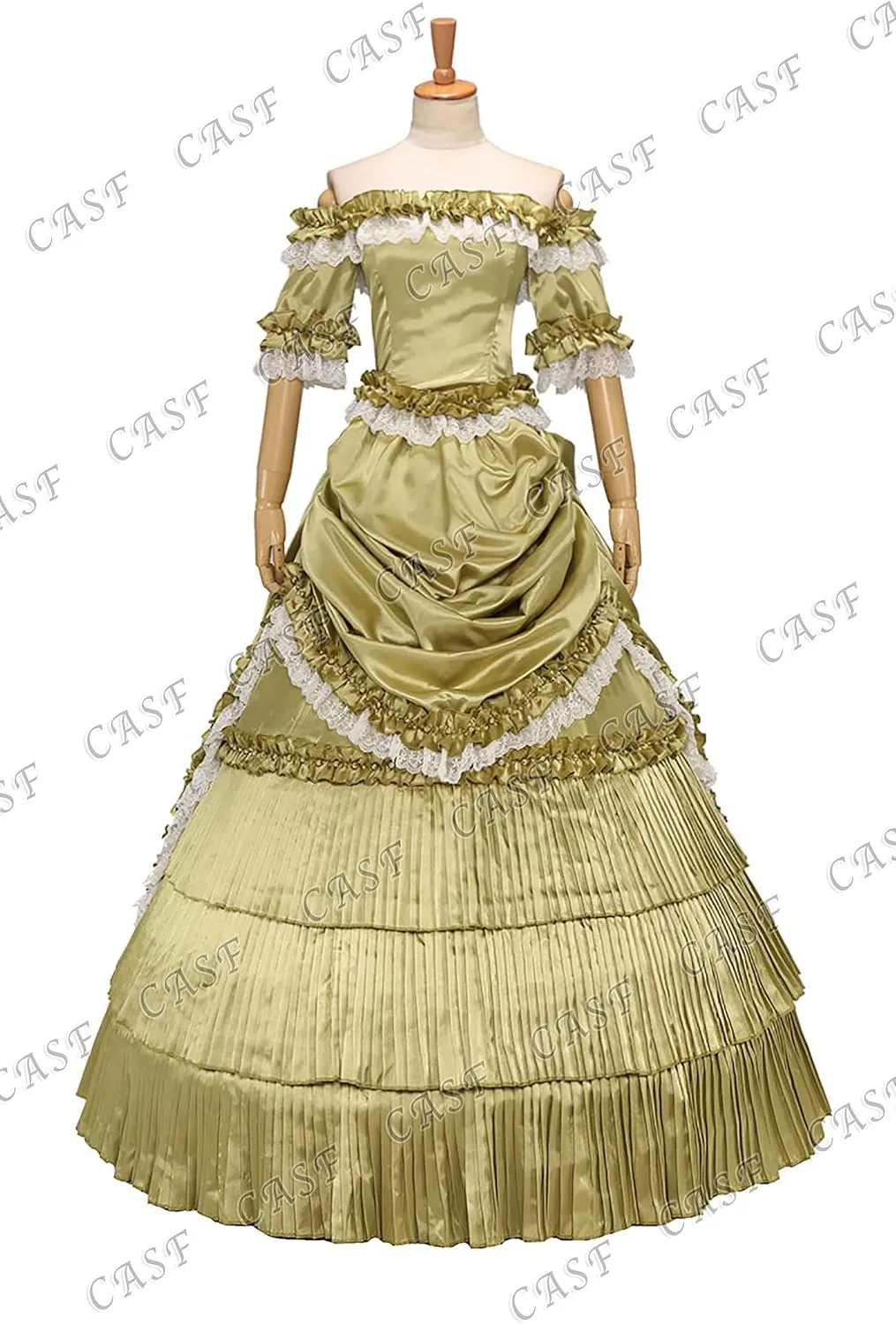 CASF Classic Klassiker Victorian Steampunk Ruffles Herrlich Lace Ball Gown Dress