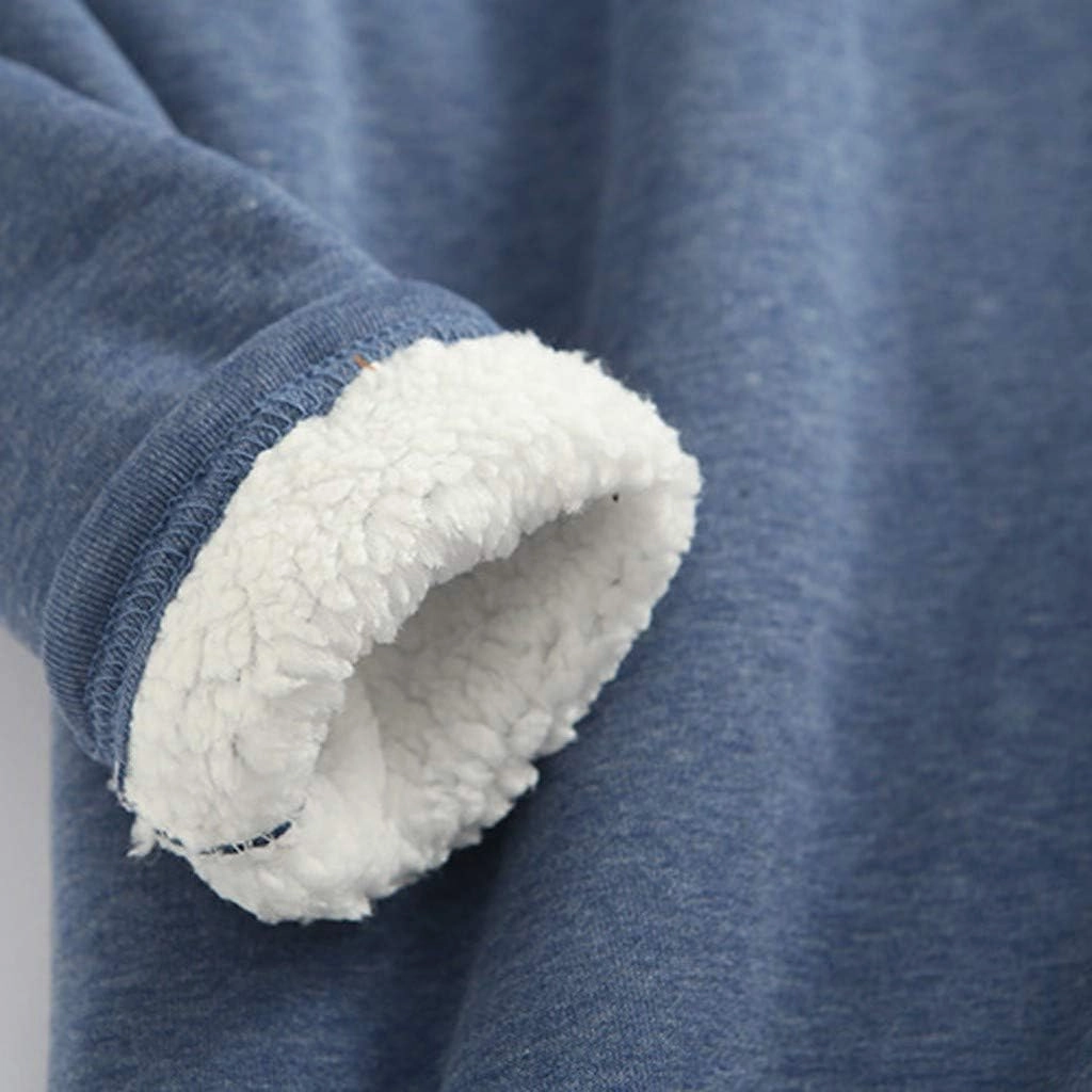 Ceboyel Womens Fleece Pullover Sweatshirt No Hood Shirts Sweater Sherpa Lined Tunic Sweatshirts Warm Winter Loungewear 2023