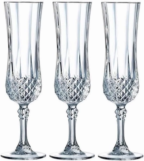 Champagne Flutes，Champagne Glasses set,White Wine Glass Set,Medium 5.4 oz champagne flutes, set of 3