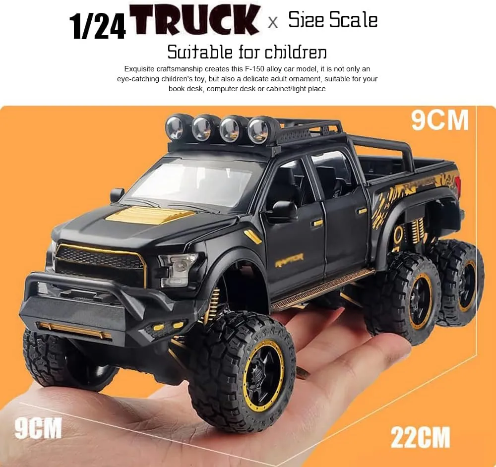 chengchuang Toy Car for Boys, 1/32 Scale Die Cast Metal Cars Toys, Pull Back Toy Car with Sounds and Lights for Kids Gifts (Black)
