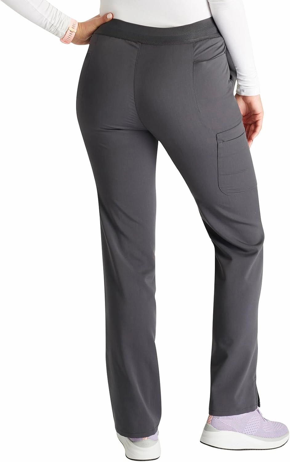Cherokee Women's Scrub Pants, Mid-Rise Pull-On Straight Leg Bottom with 5 Pockets - CK136A