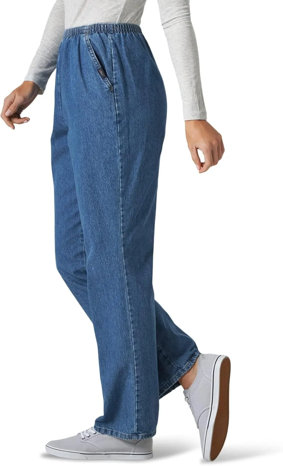 Chic Classic Collection Women's Cotton Pull-On Pant with Elastic Waist