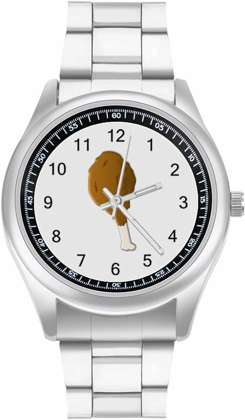 Chicken Legs Casual Wrist Watches for Men Classic Business Dress Watch Big Face for Work Gym