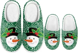 Christmas Slippers for Family Christmas Slippers Matching Sets Reindeer Christmas House Santa Claus Slippers Funny Christmas Slippers