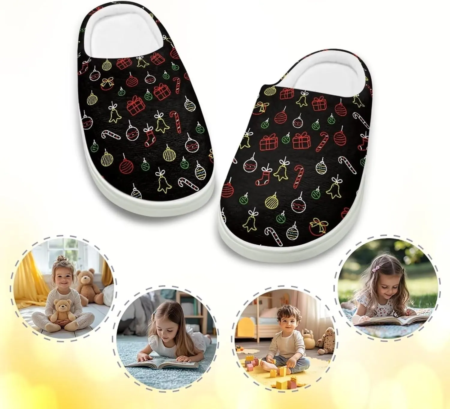 Christmas Slippers for Family Christmas Slippers Matching Sets Reindeer Christmas House Santa Claus Slippers Funny Christmas Slippers