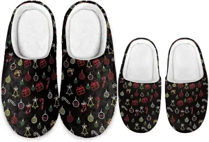 Christmas Slippers for Family Christmas Slippers Matching Sets Reindeer Christmas House Santa Claus Slippers Funny Christmas Slippers
