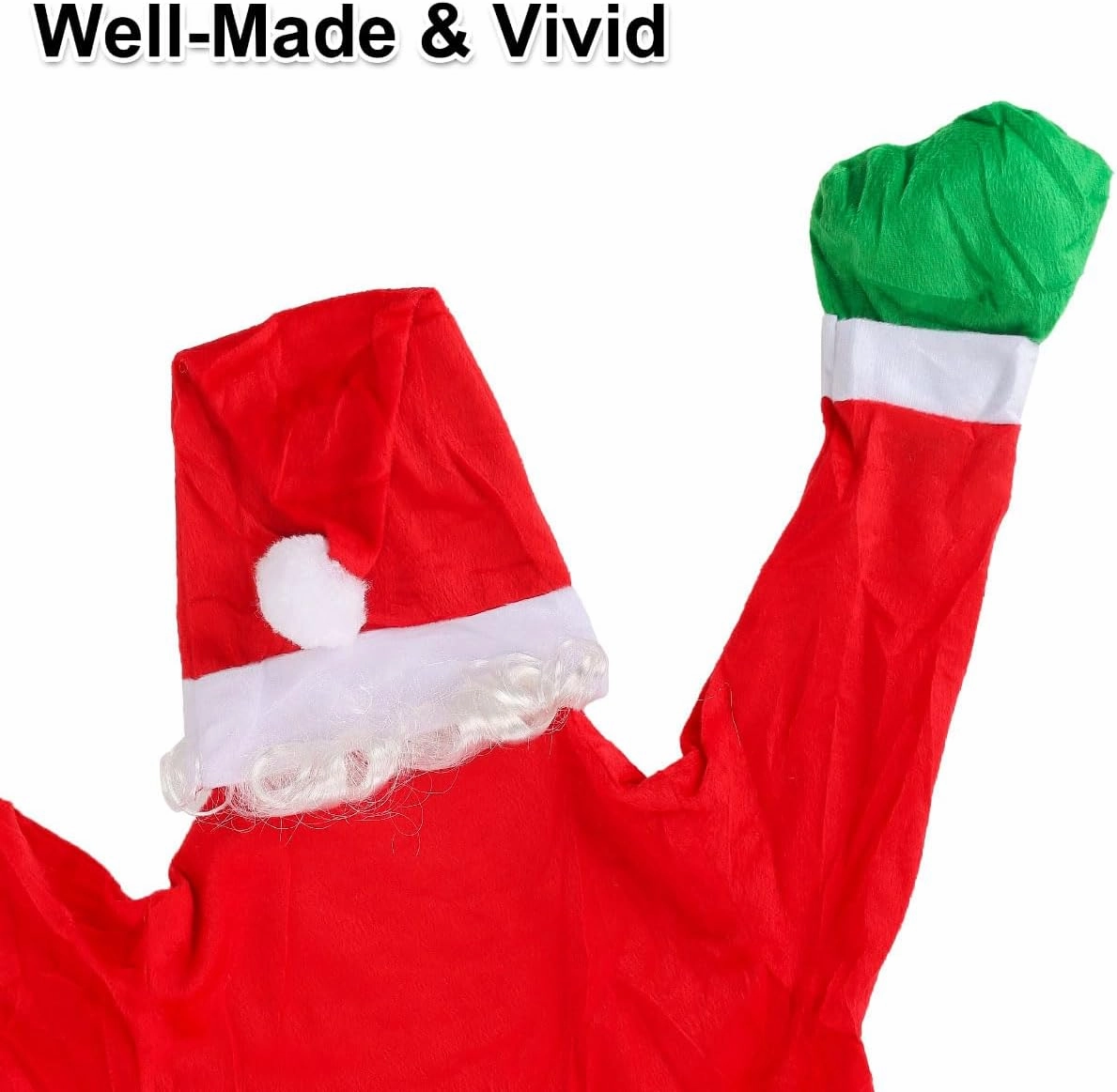 Christmas Hanging Santa Decoration Climbing Santa Claus Climbing Hanging Santa Claus Suit Indoor Outdoor Christmas Ornaments Christmas Decor for Gutter/Roof/Chimney/Window/Car/Christmas Tree (5.6 FT)