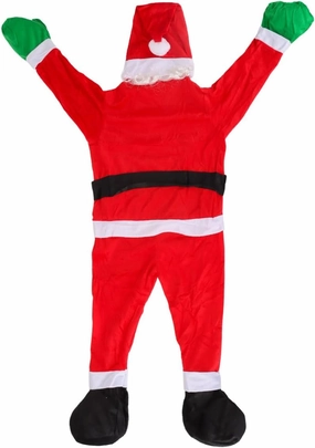 Christmas Hanging Santa Decoration Climbing Santa Claus Climbing Hanging Santa Claus Suit Indoor Outdoor Christmas Ornaments Christmas Decor for Gutter/Roof/Chimney/Window/Car/Christmas Tree (5.6 FT)