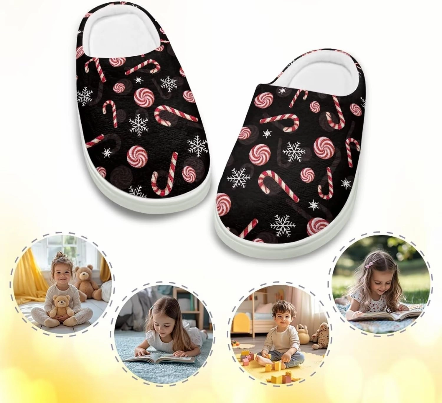 Christmas Slippers for Family Christmas Slippers Matching Sets Reindeer Christmas House Santa Claus Slippers Funny Christmas Slippers