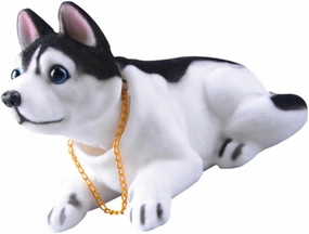 Ciieeo Shaking Head Dog Decoration Adorable Husky Ornaments for Car Dashboard Desktop Home Office Cute Puppy Design for Joyful Vibe Lasting Use Present for Friends Family