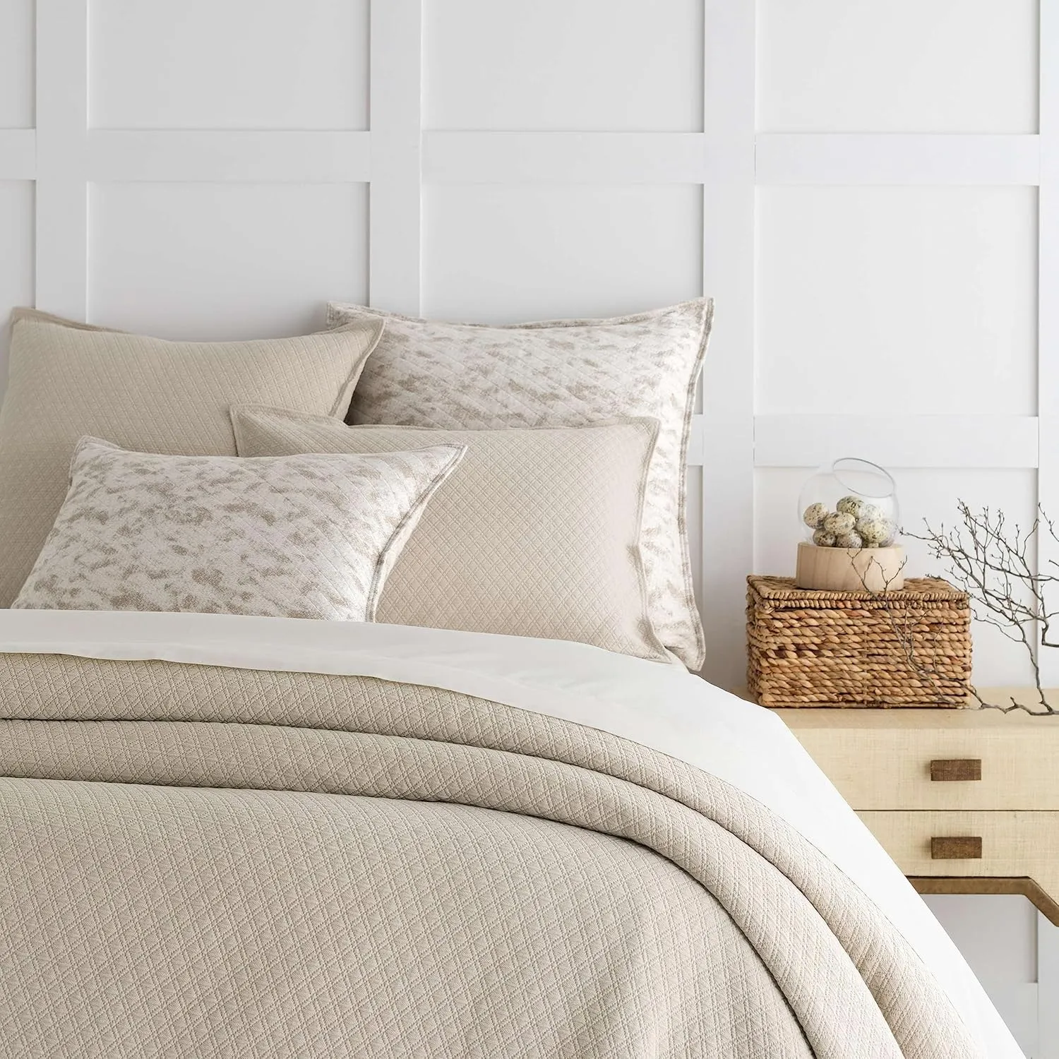 Classic Hemstitch Ivory Sheet Set, Twin Size, Ivory Solid Pattern