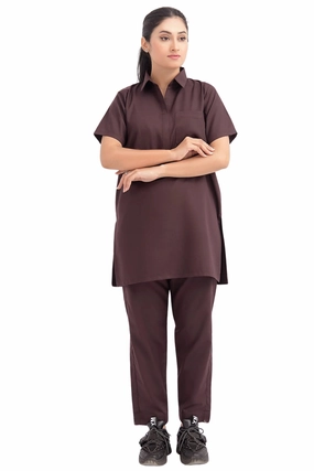 Classic Collar-Fit Scrub Set