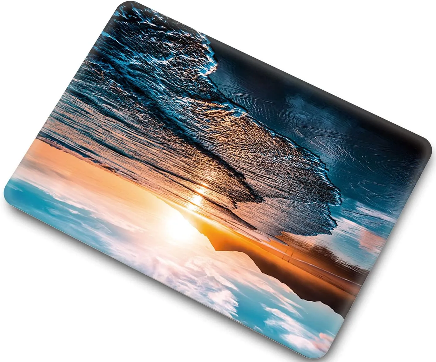 Compatible with MacBook Pro 13 Inch Case 2022 2021 2020 Release A2338 M2 M1/A2289/A2251 with Touch Bar/ID,Sea Landscape Plastic Hard Shell Case & Keyboard Cover& Screen Protector, Beach Sunset