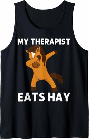 Cool Horse For Men Women Dabbing Pony Saddlebred Equestrian Tank Top