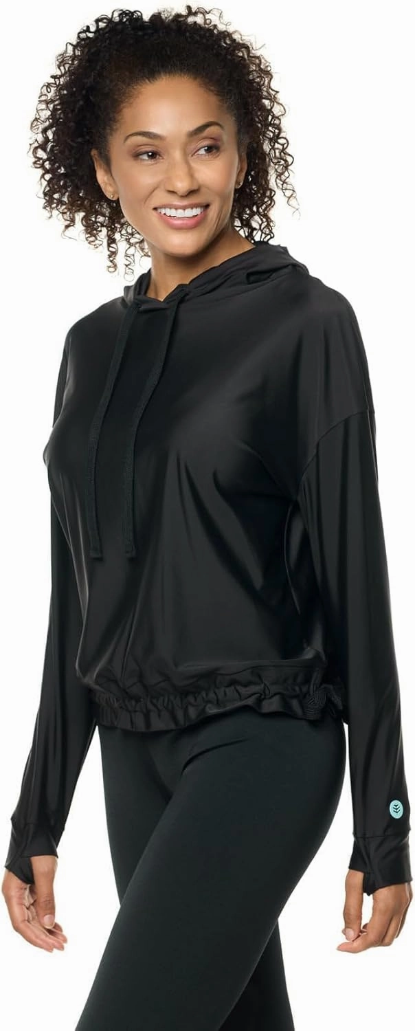 Coolibar UPF 50  Womens Waikal Swim Hoodie - Sun Protective