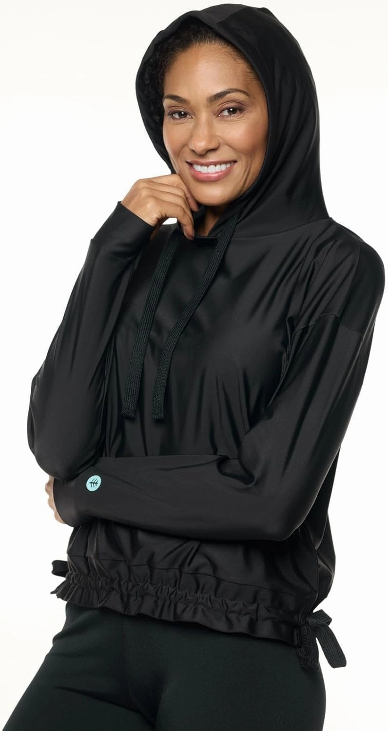 Coolibar UPF 50  Womens Waikal Swim Hoodie - Sun Protective