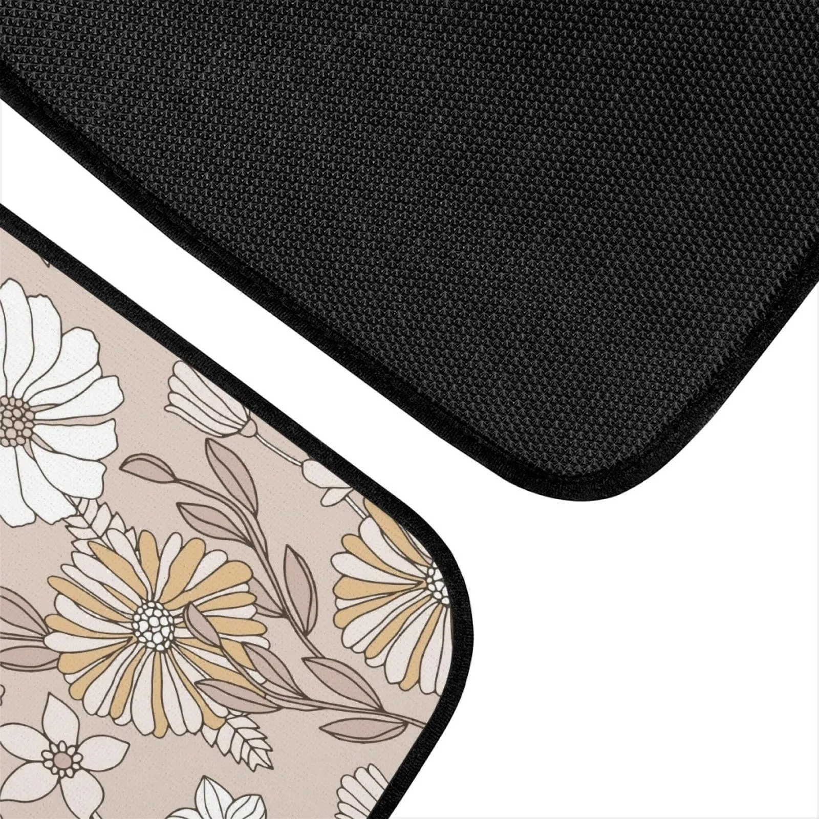 Creamy Flowers Car Floor Mats