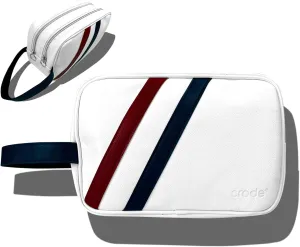 CRODE Golf Valuables Pouch, Golf Ball Bag Accessories Carry Organizer Premium Leather Case for Golf Glove, Tees, Ball Markers, Repair Tools, Phone and Golf Essentials.