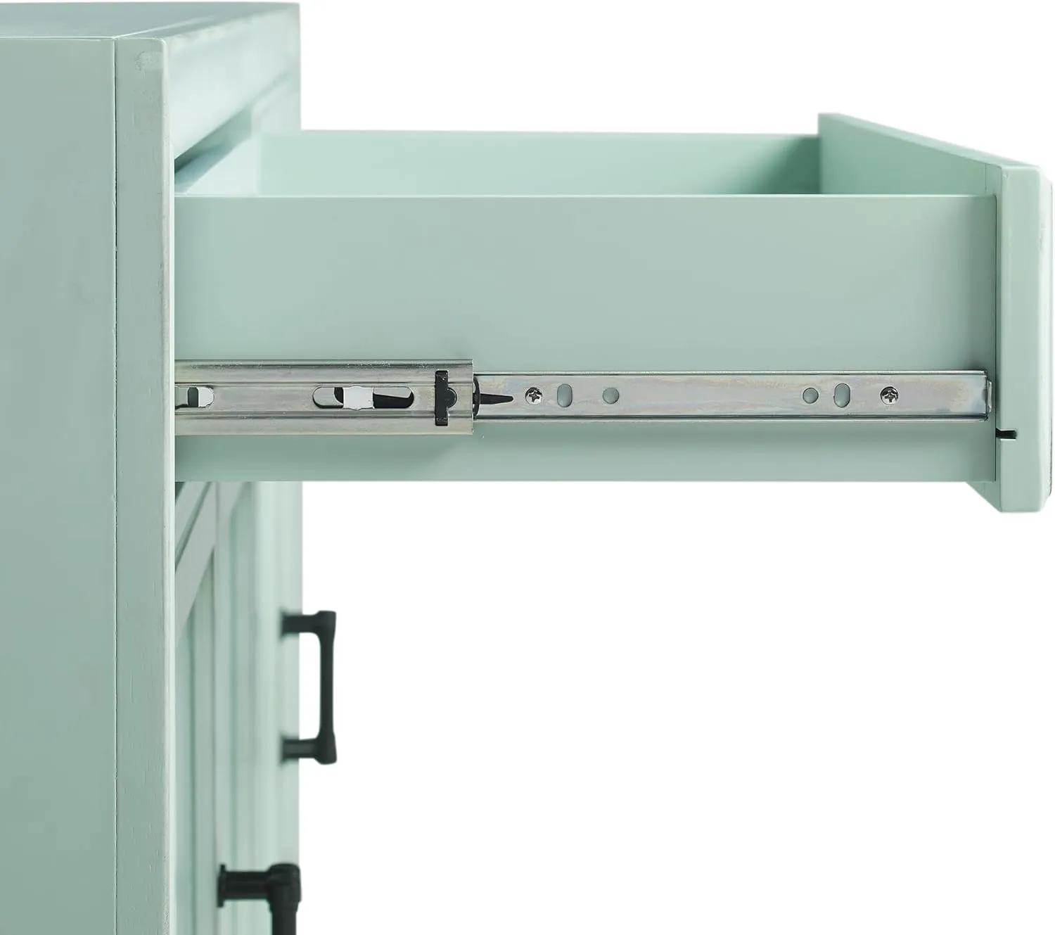 Crosley Furniture Tara 2-Piece Pantry Storage Cabinet Set with Shelves, Kitchen, Dining, or Laundry Room, Distressed Seafoam Blue